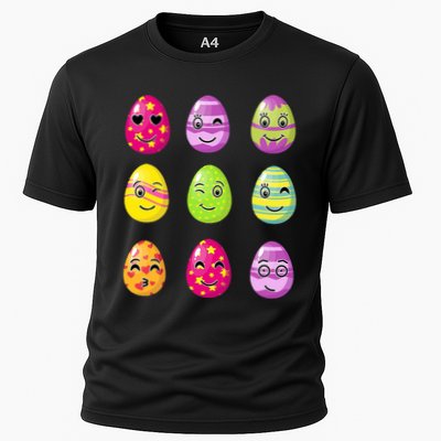 Colorful Easter Eggs Smiley Performance Shirt