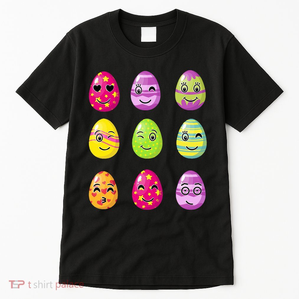 Colorful Easter Eggs Smiley Tall T-Shirt