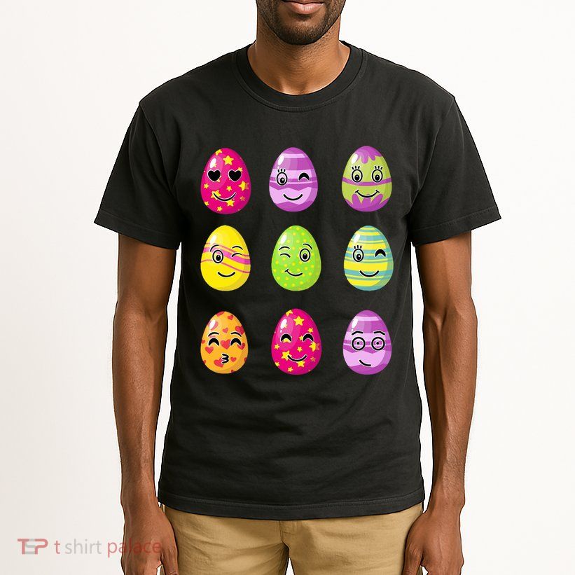 Colorful Easter Eggs Smiley Tall T-Shirt