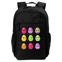 Colorful Easter Eggs Smiley Backpack