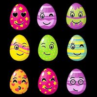 Colorful Easter Eggs Smiley Mug