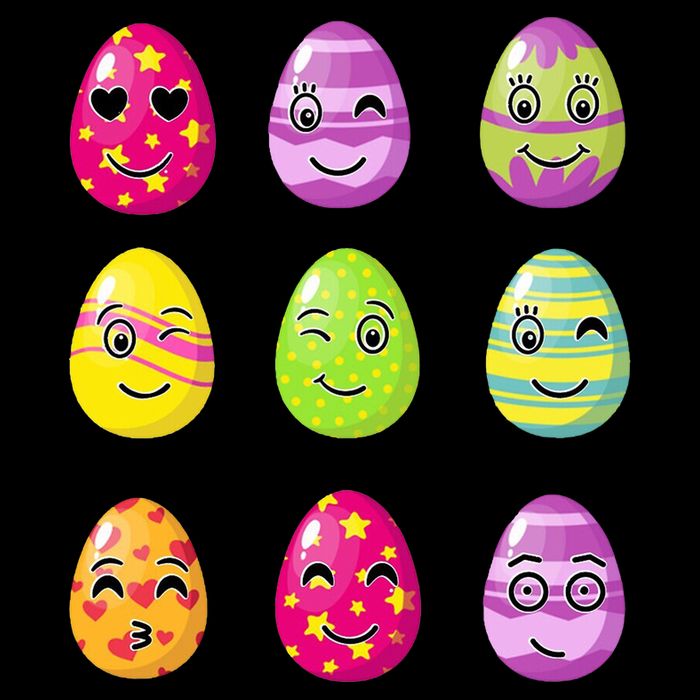 Colorful Easter Eggs Smiley Mug