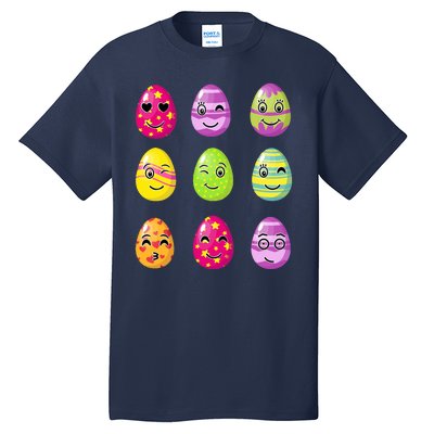 Colorful Easter Eggs Smiley Tall T-Shirt