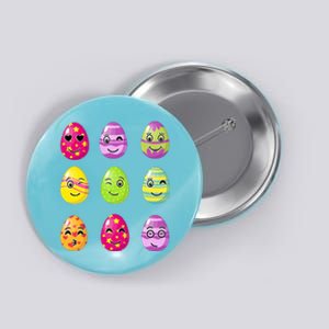 Colorful Easter Eggs Smiley Button