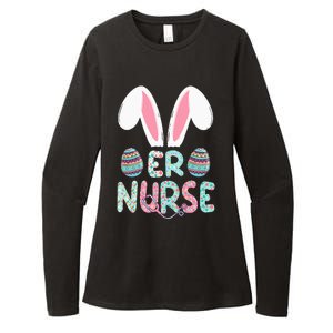 Cute Easter ER Nurse RN Bunny Ears Happy Easter Eggs Outfit Womens CVC Long Sleeve Shirt