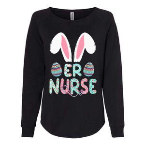 Cute Easter ER Nurse RN Bunny Ears Easter Eggs Womens California Wash Sweatshirt