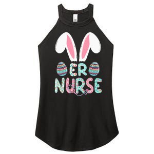 Cute Easter ER Nurse RN Bunny Ears Easter Eggs Women's Perfect Tri Rocker Tank