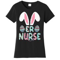 Cute Easter ER Nurse RN Bunny Ears Easter Eggs Women's T-Shirt