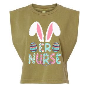 Cute Easter ER Nurse RN Bunny Ears Easter Eggs Garment-Dyed Women's Muscle Tee