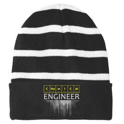 Chemical Engineer Engineering Gifts Striped Beanie with Solid Band