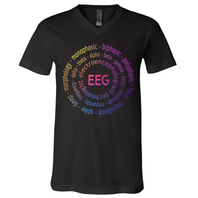 Colorful EEG - EEG Appreciation - EEG Pediatric V-Neck T-Shirt