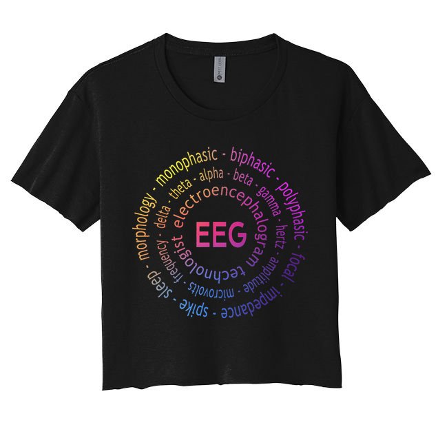 Colorful EEG - EEG Appreciation - EEG Pediatric Women's Crop Top Tee