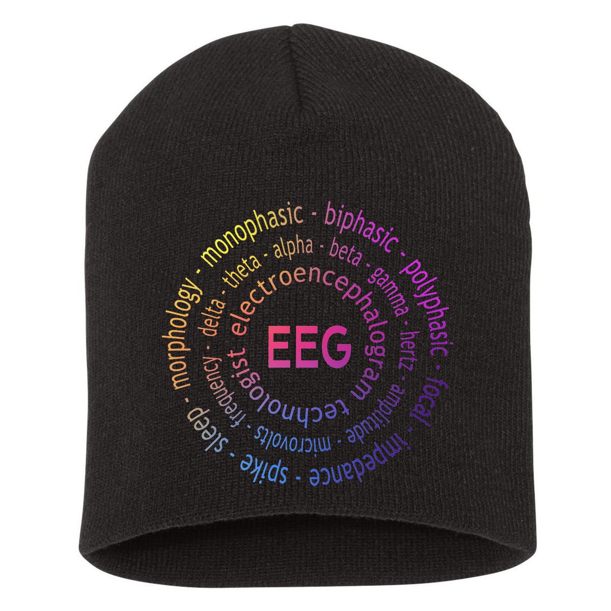Colorful EEG - EEG Appreciation - EEG Pediatric Short Acrylic Beanie