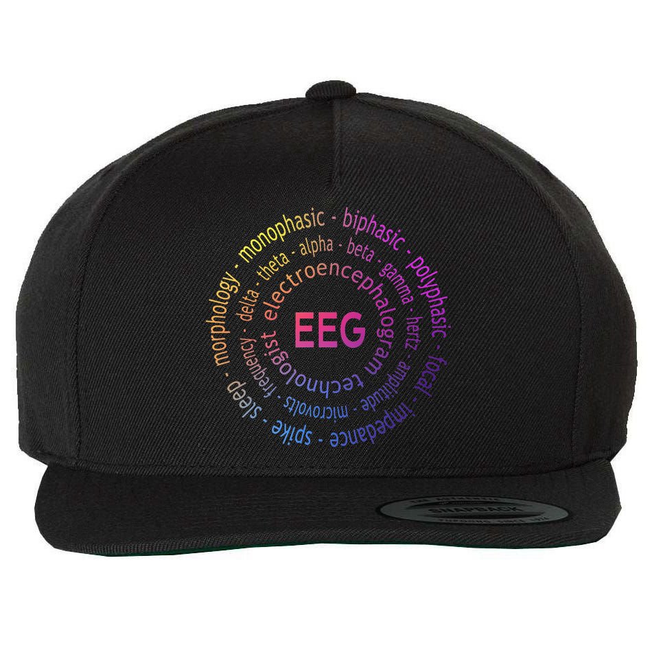 Colorful EEG - EEG Appreciation - EEG Pediatric Wool Snapback Cap