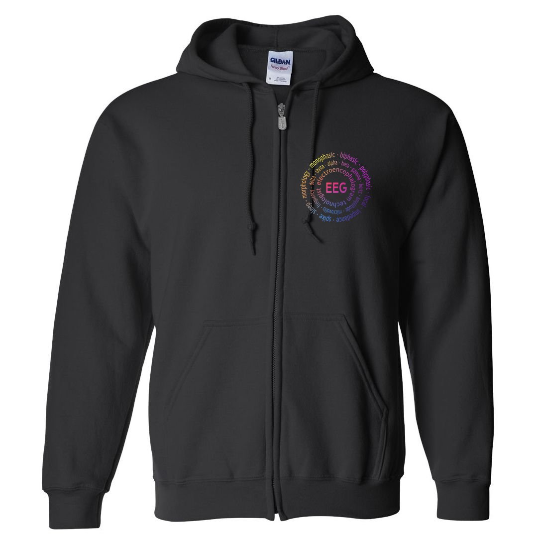 Colorful EEG - EEG Appreciation - EEG Pediatric Full Zip Hoodie