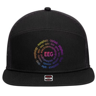 Colorful EEG - EEG Appreciation - EEG Pediatric Appreciation 7 Panel Mesh Trucker Snapback Hat