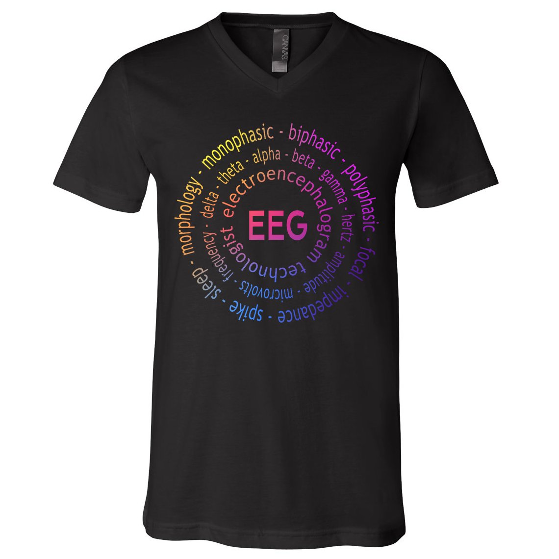 Colorful EEG - EEG Appreciation - EEG Pediatric Appreciation V-Neck T-Shirt