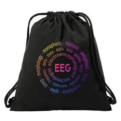 Colorful EEG - EEG Appreciation - EEG Pediatric Appreciation Drawstring Bag