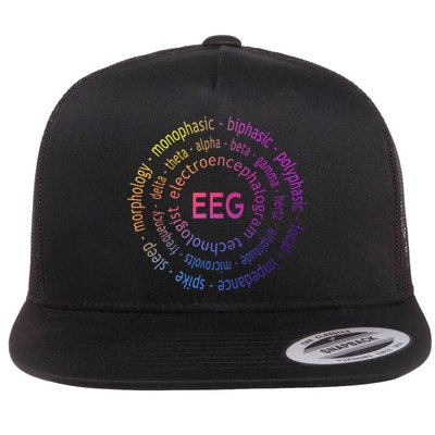 Colorful EEG - EEG Appreciation - EEG Pediatric Appreciation Flat Bill Trucker Hat