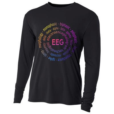Colorful EEG - EEG Appreciation - EEG Pediatric Appreciation Cooling Performance Long Sleeve Crew