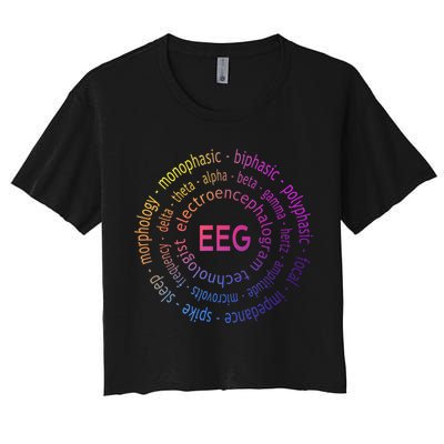 Colorful EEG - EEG Appreciation - EEG Pediatric Appreciation Women's Crop Top Tee