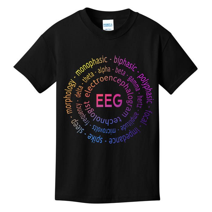 Colorful EEG - EEG Appreciation - EEG Pediatric Appreciation Kids T-Shirt