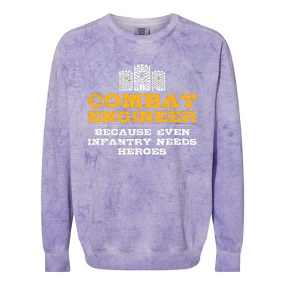 Combat Engineer Engineer Gifts Army Engineering Colorblast Crewneck Sweatshirt