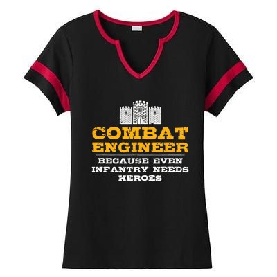 Combat Engineer Engineer Gifts Army Engineering Ladies Halftime Notch Neck Tee