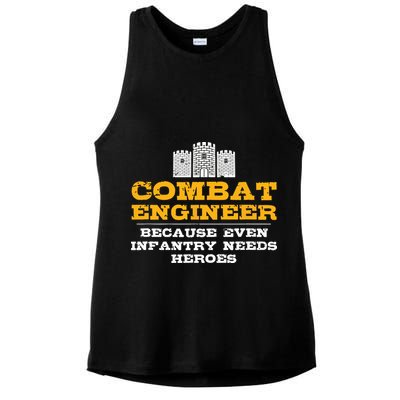 Combat Engineer Engineer Gifts Army Engineering Ladies PosiCharge Tri-Blend Wicking Tank