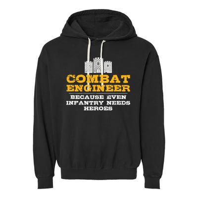 Combat Engineer Engineer Gifts Army Engineering Garment-Dyed Fleece Hoodie