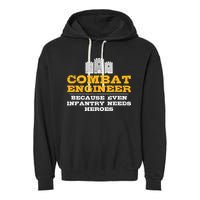 Combat Engineer Engineer Gifts Army Engineering Garment-Dyed Fleece Hoodie