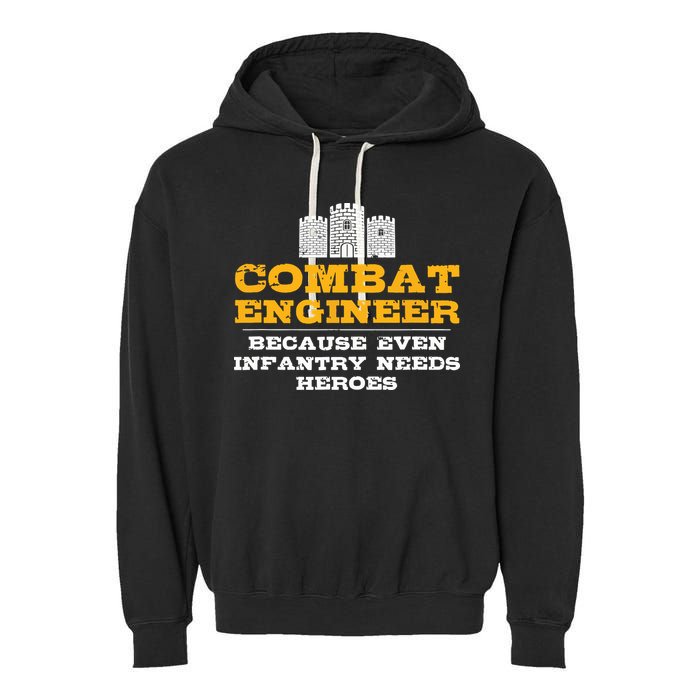 Combat Engineer Engineer Gifts Army Engineering Garment-Dyed Fleece Hoodie