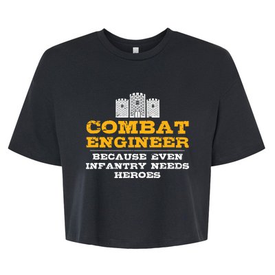 Combat Engineer Engineer Gifts Army Engineering Bella+Canvas Jersey Crop Tee