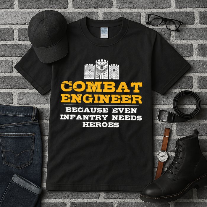 Combat Engineer Engineer Gifts Army Engineering Tall T-Shirt
