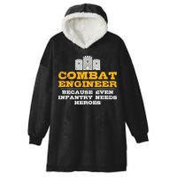 Combat Engineer Engineer Gifts Army Engineering Hooded Wearable Blanket