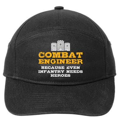 Combat Engineer Engineer Gifts Army Engineering 7-Panel Snapback Hat