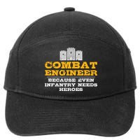 Combat Engineer Engineer Gifts Army Engineering 7-Panel Snapback Hat