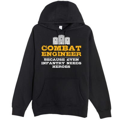 Combat Engineer Engineer Gifts Army Engineering Premium Pullover Hoodie