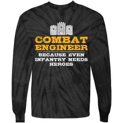 Combat Engineer Engineer Gifts Army Engineering Tie-Dye Long Sleeve Shirt