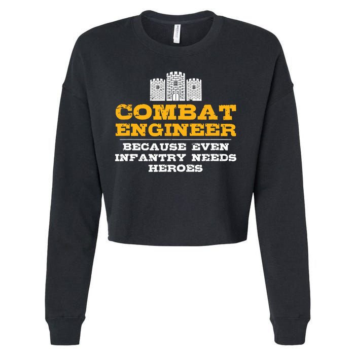 Combat Engineer Engineer Gifts Army Engineering Cropped Pullover Crew