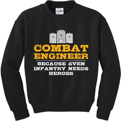 Combat Engineer Engineer Gifts Army Engineering Kids Sweatshirt