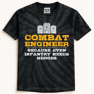 Combat Engineer Engineer Gifts Army Engineering Kids Tie-Dye T-Shirt