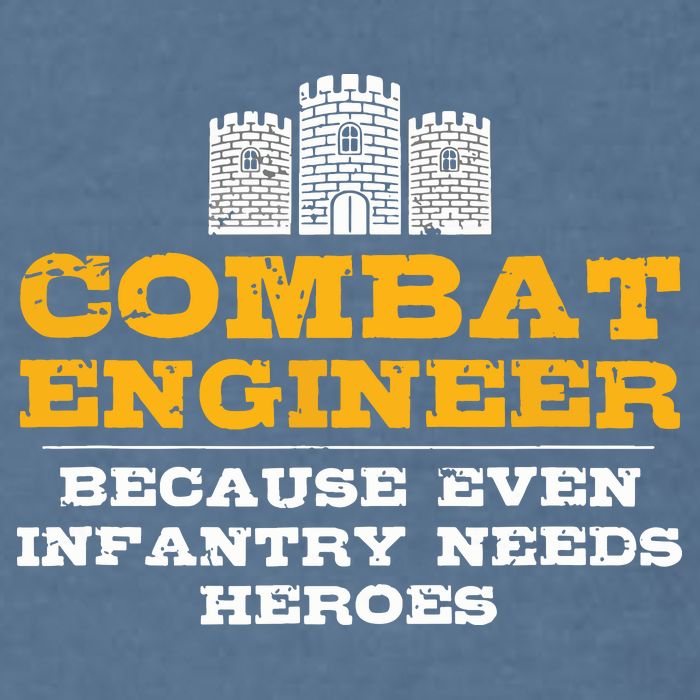 Combat Engineer Engineer Gifts Army Engineering Garment-Dyed Sweatshirt