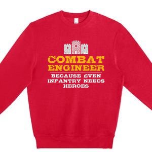 Combat Engineer Engineer Gifts Army Engineering Premium Crewneck Sweatshirt