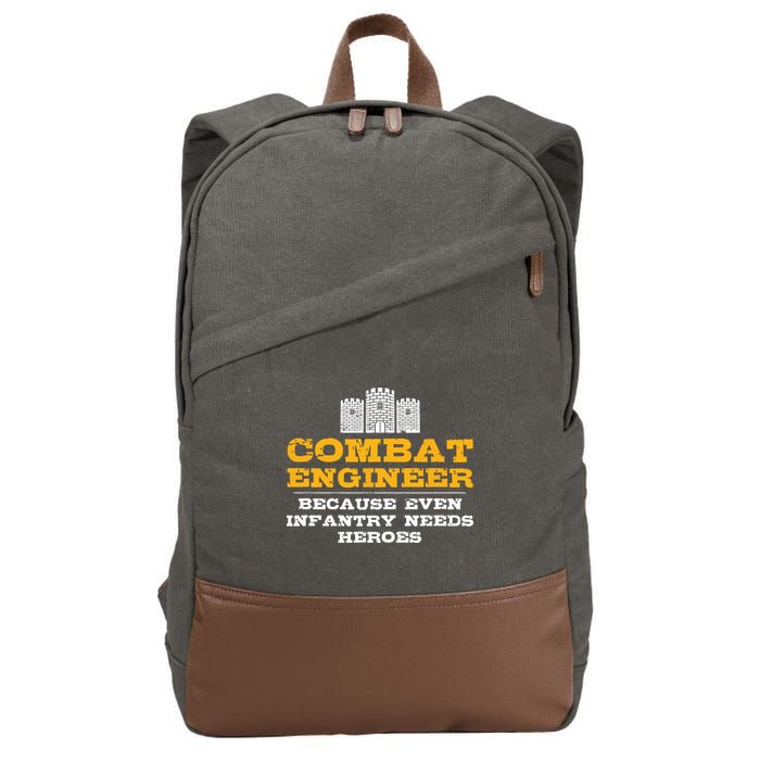 Combat Engineer Engineer Gifts Army Engineering Cotton Canvas Backpack