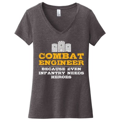 Combat Engineer Engineer Gifts Army Engineering Women's V-Neck T-Shirt