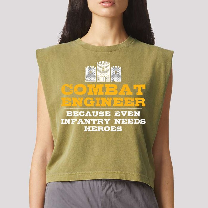 Combat Engineer Engineer Gifts Army Engineering Garment-Dyed Women's Muscle Tee