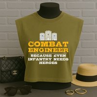 Combat Engineer Engineer Gifts Army Engineering Garment-Dyed Women's Muscle Tee
