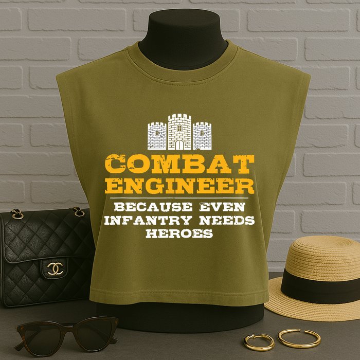 Combat Engineer Engineer Gifts Army Engineering Garment-Dyed Women's Muscle Tee