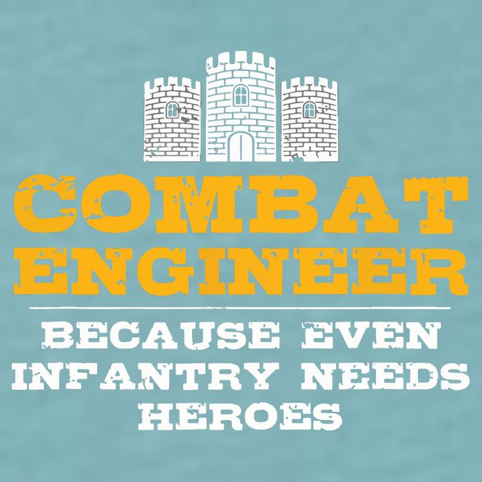 Combat Engineer Engineer Gifts Army Engineering Sueded Cloud Jersey T-Shirt